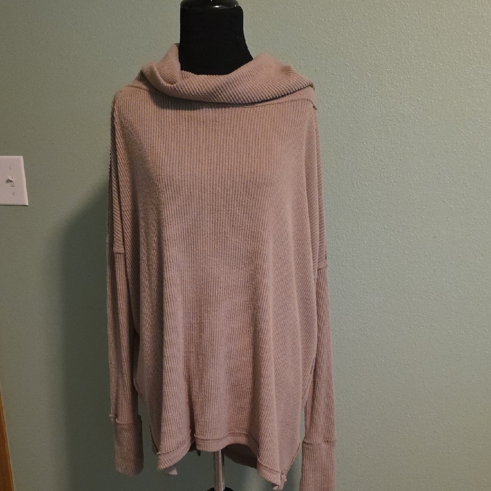 We The Free Women's Cowl Neck Sweater - Light Brown